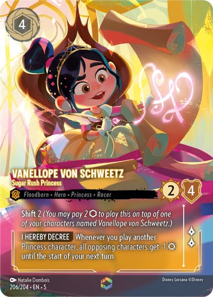 Disney Lorcana - 5SSK - 206 - Vanellope Von Schweetz - Sugar Rush Princess - Singles - Shimmering Skies