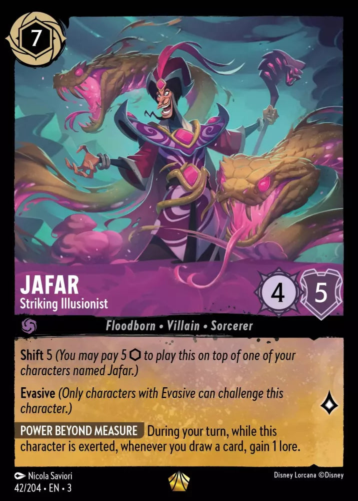 Disney Lorcana - 3INK - 042 - Jafar - Striking Illusionist - Singles - Into the Inklands