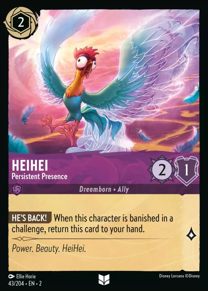 Disney Lorcana - 2ROF - 043 - HeiHei - Persistent Presence - Singles - Rise of the Floodborn