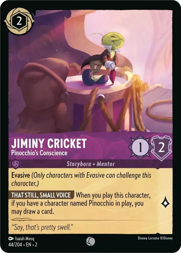 Disney Lorcana - 2ROF - 044 - Jiminy Cricket - Pinocchio's Conscience - Singles - Rise of the Floodborn