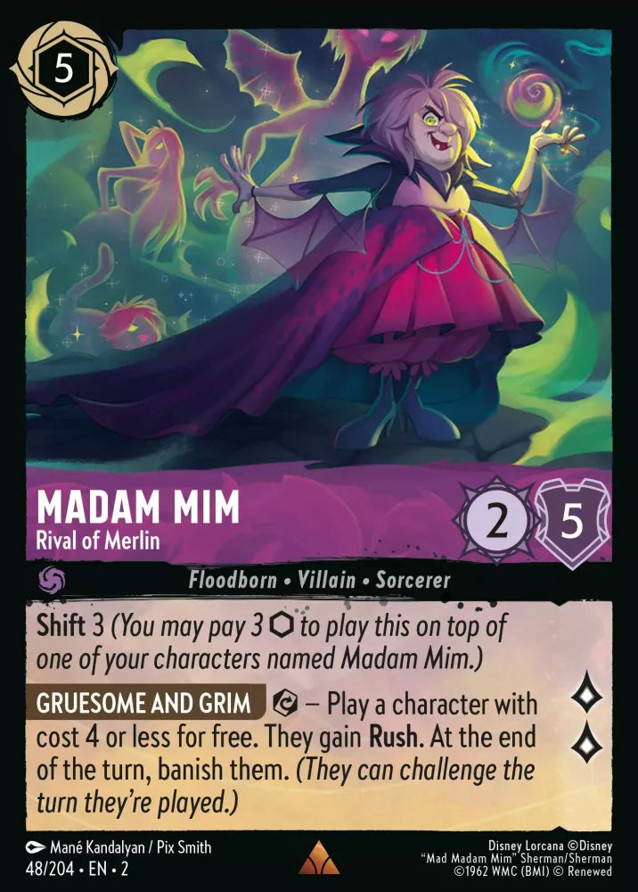 Disney Lorcana - 2ROF - 048 - Madam Mim - Rival of Merlin - Singles - Rise of the Floodborn