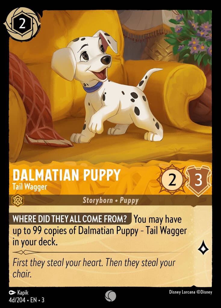 Disney Lorcana - 3INK - 004d - Dalmatian Puppy - Tail Wagger - Singles - Into the Inklands