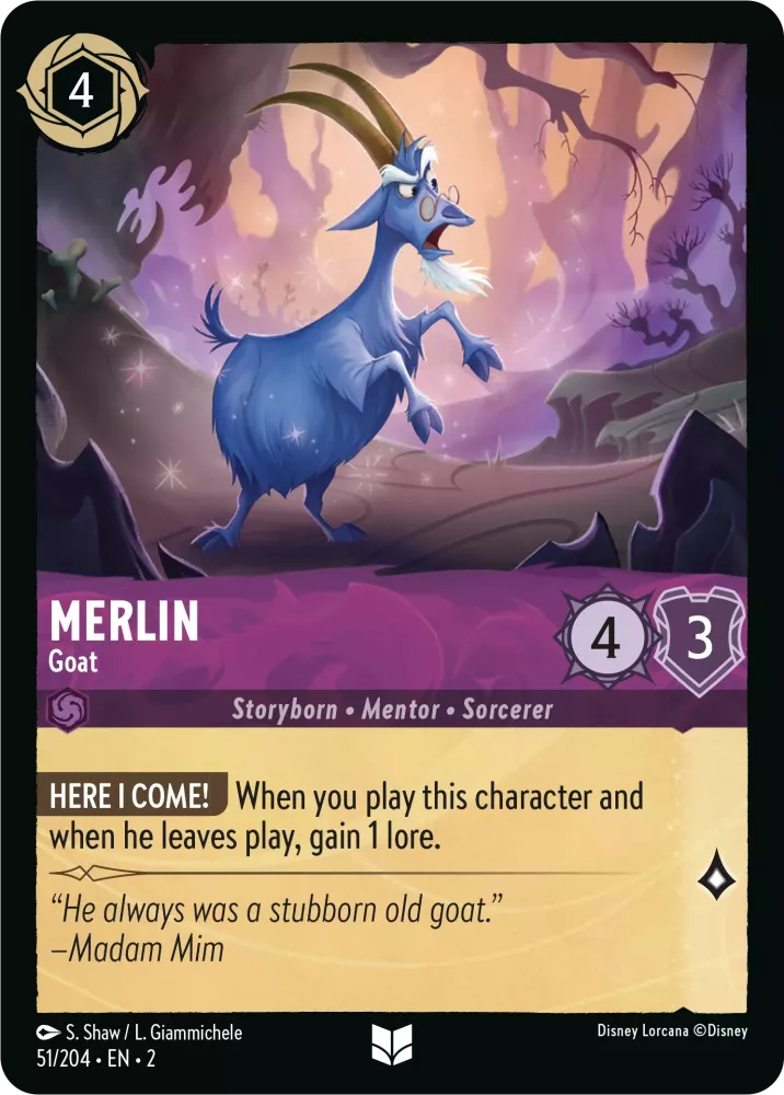 Disney Lorcana - 2ROF - 051 - Merlin - Goat - Singles - Rise of the Floodborn