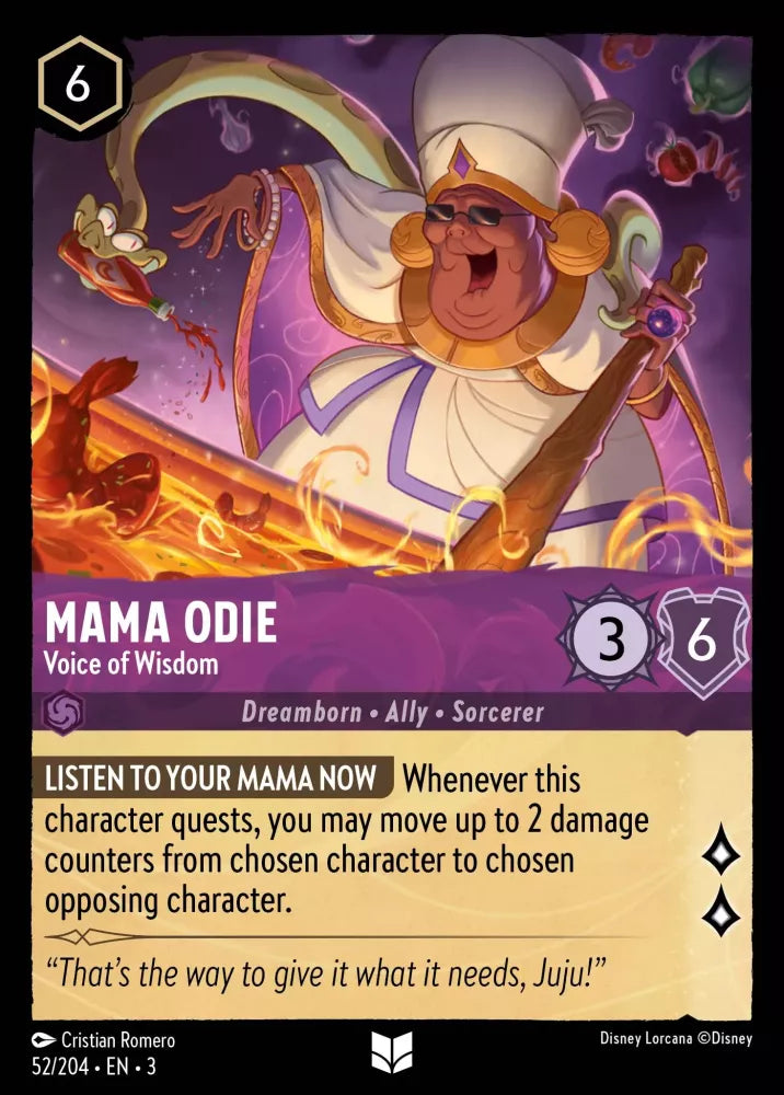 Disney Lorcana - 3INK - 052 - Mama Odie - Voice of Wisdom - Foil - Singles - Into the Inklands