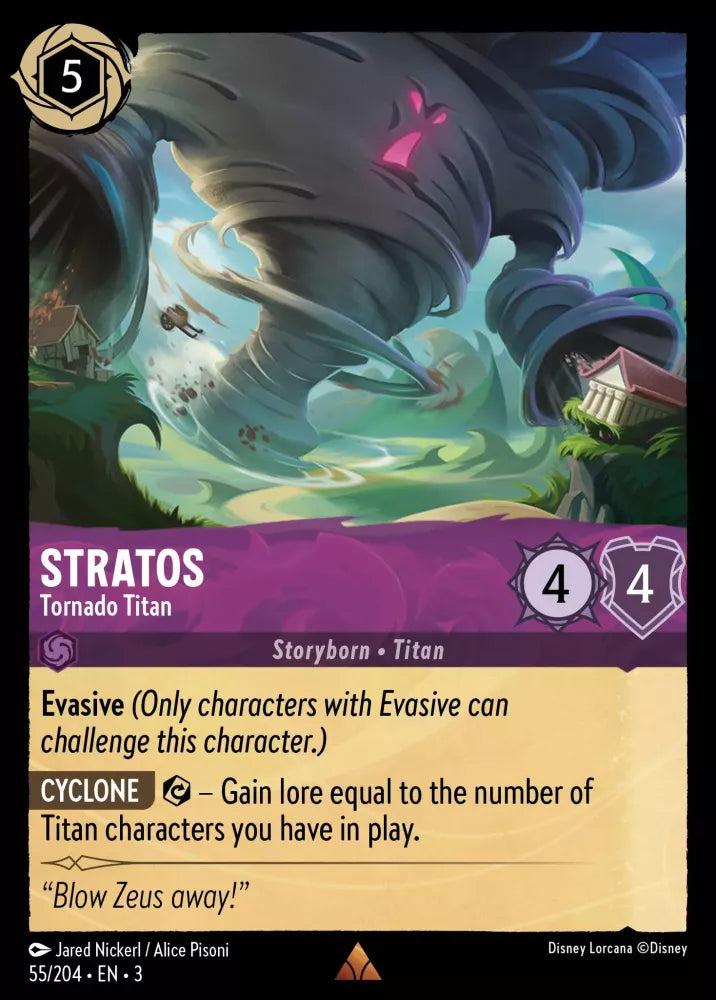 Disney Lorcana - 3INK - 055 - Stratos - Tornado Titan - Singles - Into the Inklands