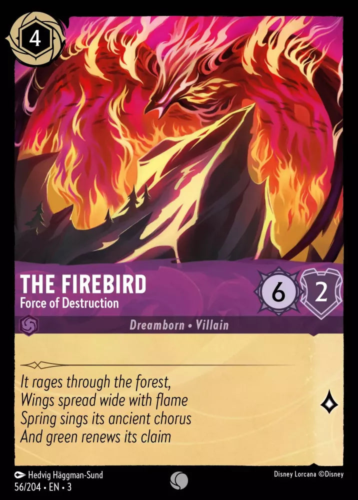 Disney Lorcana - 3INK - 056 - The Firebird - Force of Destruction - Foil - Singles - Into the Inklands