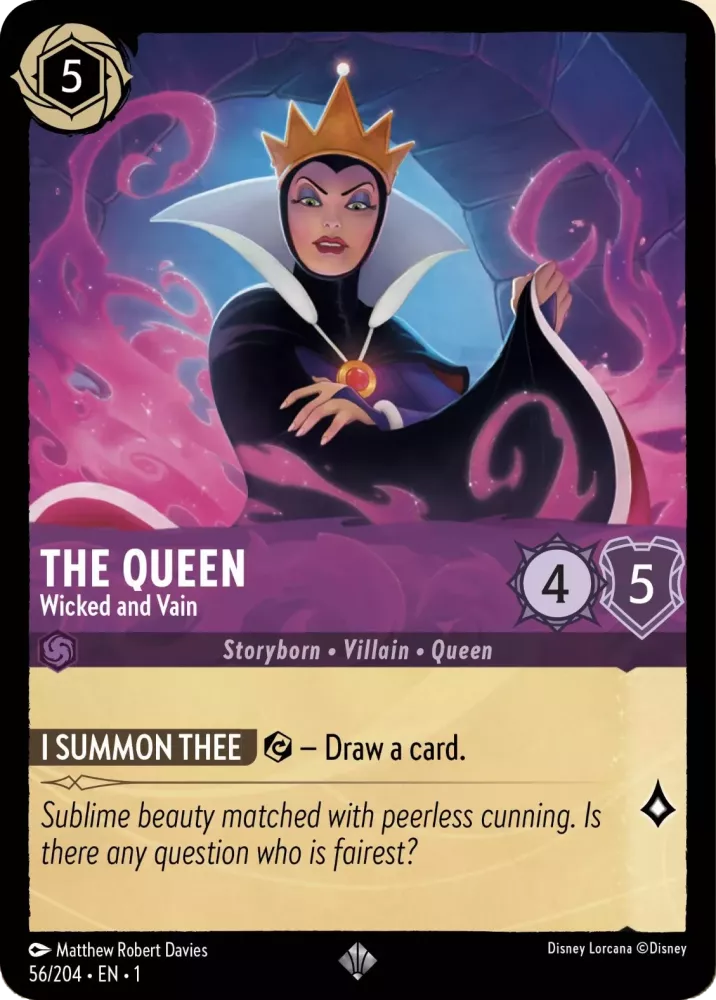Disney Lorcana - 1TFC - 056 - The Queen - Wicked and Vain - Foil - Singles - The First Chapter
