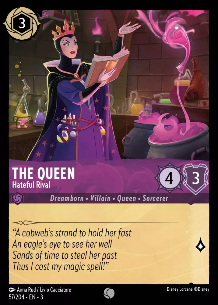 Disney Lorcana - 3INK - 057 - The Queen - Hateful Rival - Singles - Into the Inklands