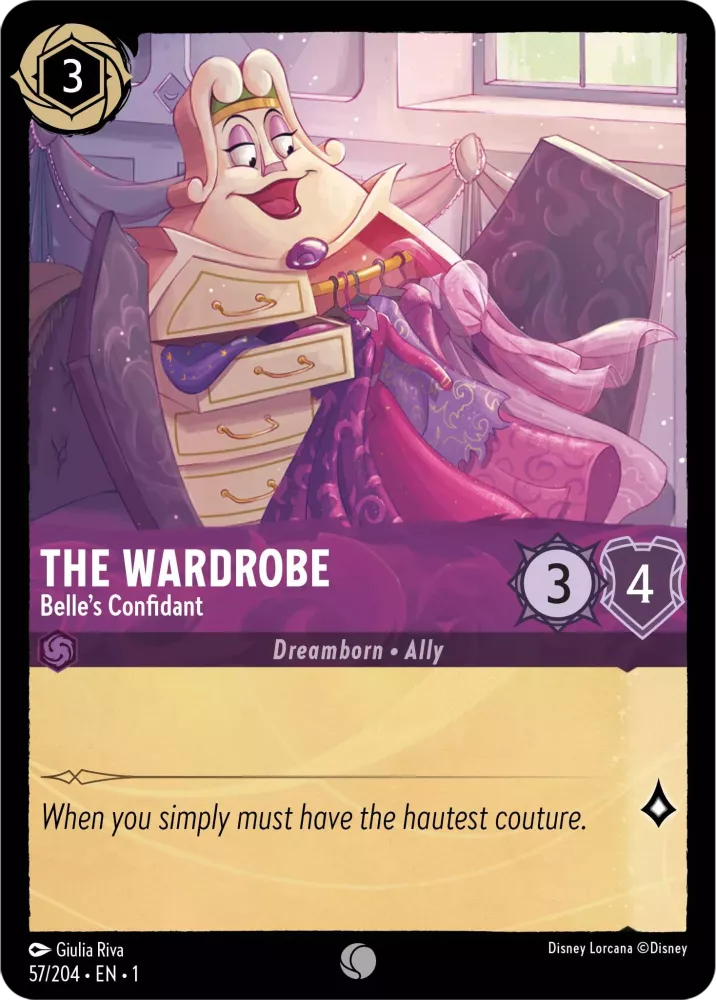 Disney Lorcana - 1TFC - 057 - The Wardrobe - Belle's Confidant - Foil - Singles - The First Chapter