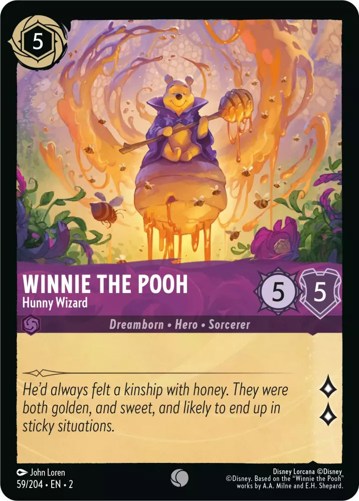 Disney Lorcana - 2ROF - 059 - Winnie The Pooh - Hunny Wizard - Singles - Rise of the Floodborn