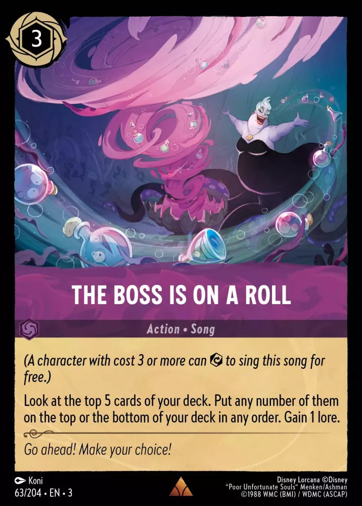 Disney Lorcana - 3INK - 063 - The Boss Is on a Roll - Singles - Into the Inklands