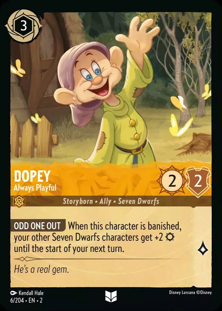 Disney Lorcana - 2ROF - 006 - Dopey - Always Playful - Singles - Rise of the Floodborn