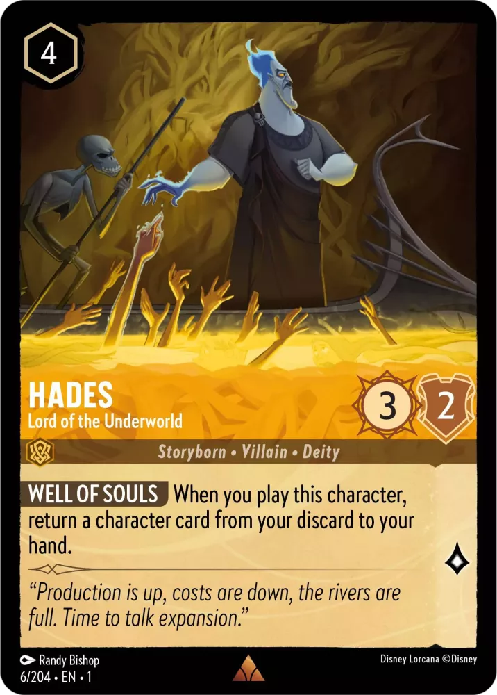 Disney Lorcana - 1TFC - 006 - Hades - Lord of the Underworld - Foil - Singles - The First Chapter