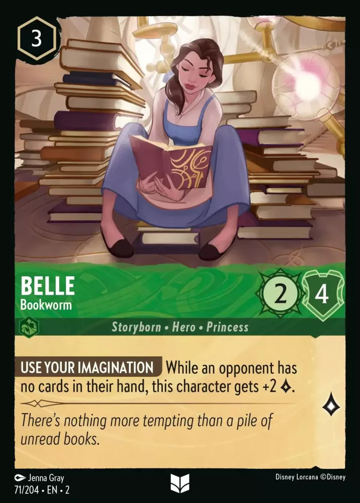 Disney Lorcana - 2ROF - 071 - Belle - Bookwom - Singles - Rise of the Floodborn
