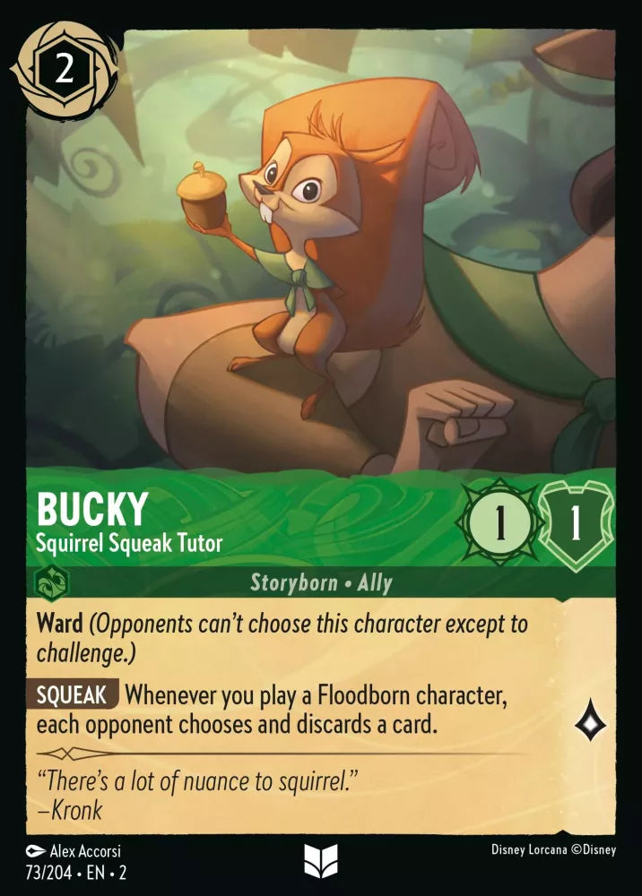 Disney Lorcana - 2ROF - 073 - Bucky - Squirrel Squeak Tutor - Singles - Rise of the Floodborn