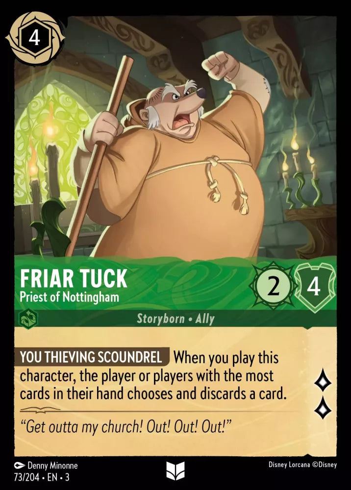 Disney Lorcana - 3INK - 073 - Friar Tuck - Priest of Nottingham - Singles - Into the Inklands