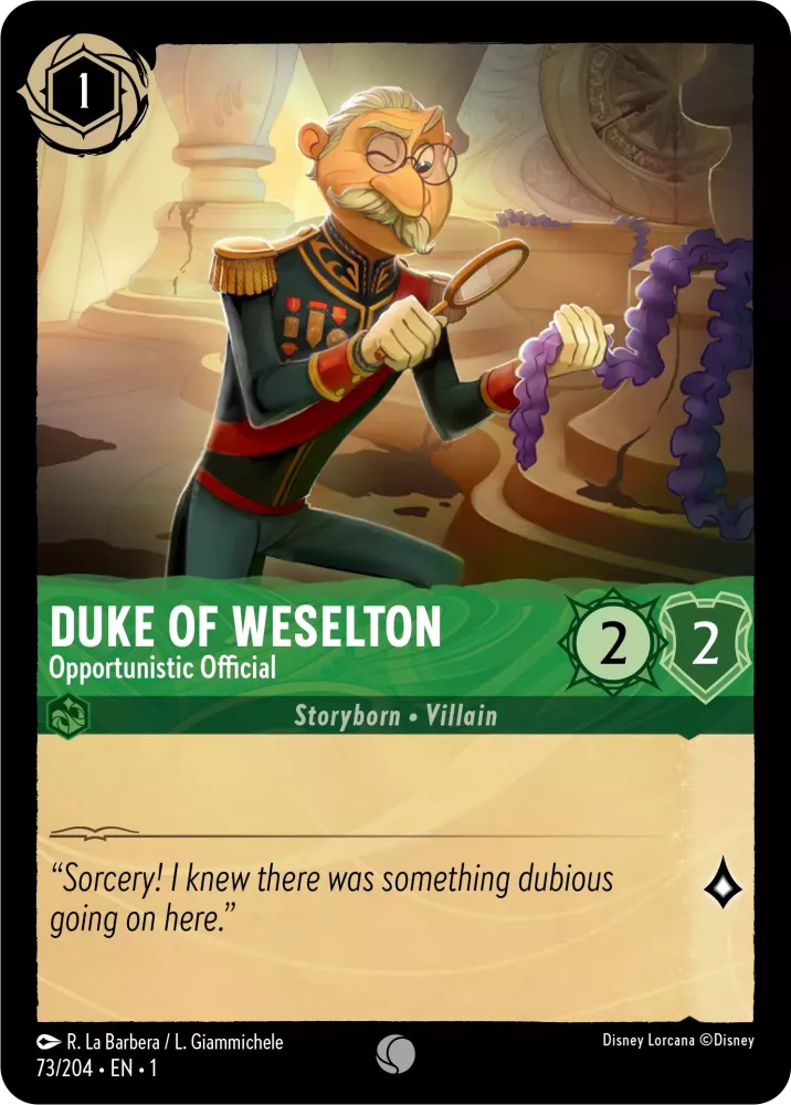 Disney Lorcana - 1TFC - 073 - Duke Of Weselton - Opportunistic Official - Singles - The First Chapter