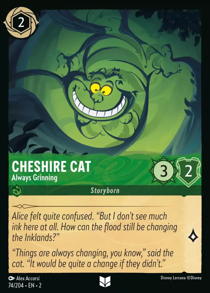 Disney Lorcana - 2ROF - 074 - Cheshire Cat - Always Grinning - Singles - Rise of the Floodborn