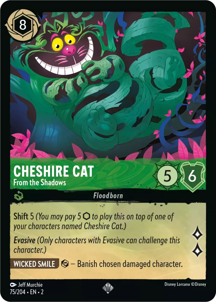 Disney Lorcana - 2ROF - 075 - Cheshire Cat - From the Shadows - Singles - Rise of the Floodborn