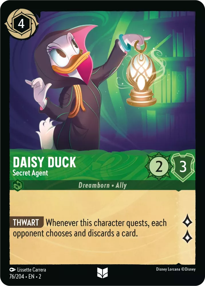 Disney Lorcana - 2ROF - 076 - Daisy Duck - Secret Agent - Singles - Rise of the Floodborn