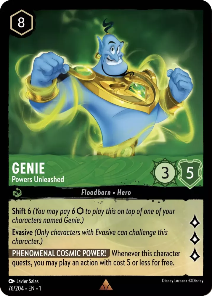 Disney Lorcana - 1TFC - 076 - Genie - Powers Unleashed - Foil - Singles - The First Chapter
