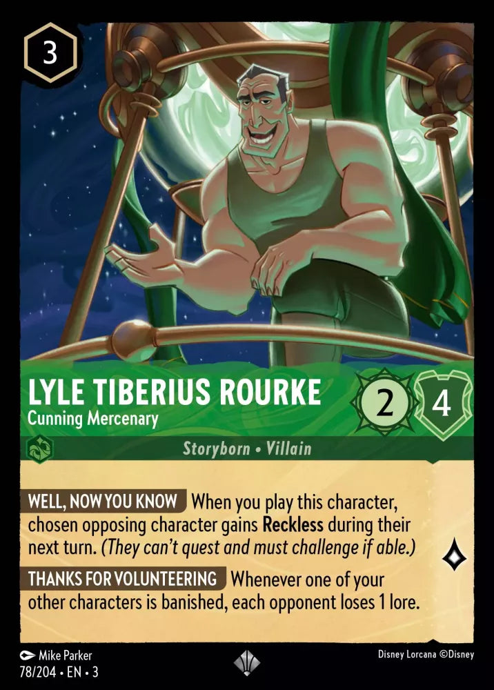 Disney Lorcana - 3INK - 078 - Lyle Tiberius Rourke - Cunning Mercenary - Singles - Into the Inklands