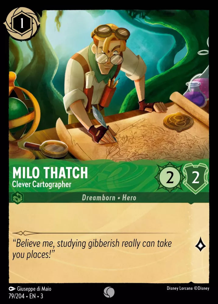 Disney Lorcana - 3INK - 079 - Milo Thatch - Clever Cartographer - Foil - Singles - Into the Inklands
