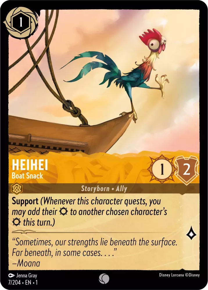 Disney Lorcana - 1TFC - 007 - HeiHei - Boat Snack - Singles - The First Chapter