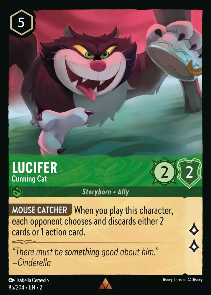 Disney Lorcana - 2ROF - 085 - Lucifer - Cunning Cat - Singles - Rise of the Floodborn
