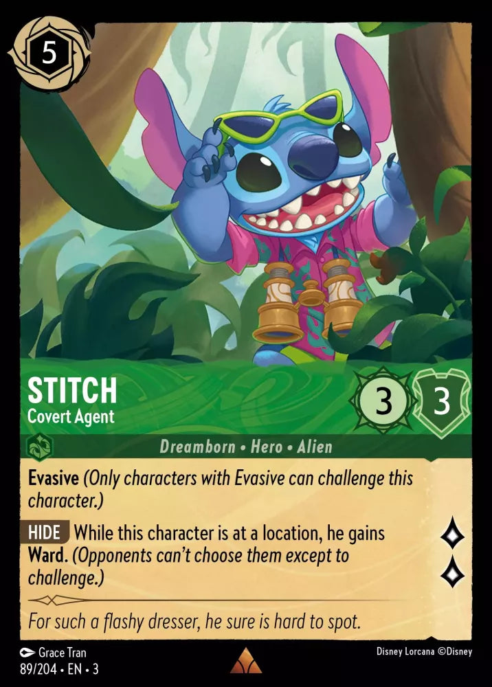 Disney Lorcana - 3INK - 089 - Stitch - Covert Agent - Singles - Into the Inklands