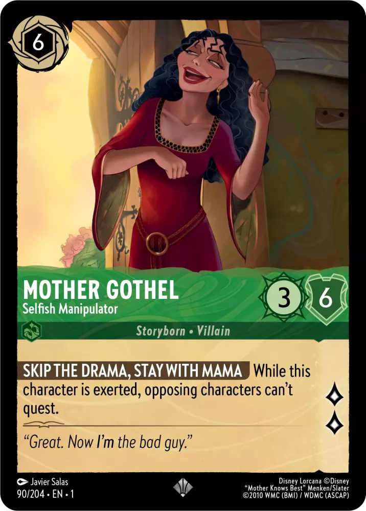 Disney Lorcana - 1TFC - 090 - Mother Gothel - Selfish Manipulator - Singles - The First Chapter