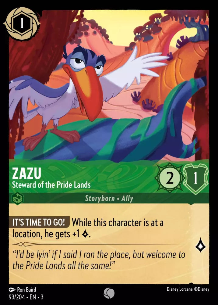 Disney Lorcana - 3INK - 093 - Zazu - Steward of the Pride Lands - Singles - Into the Inklands