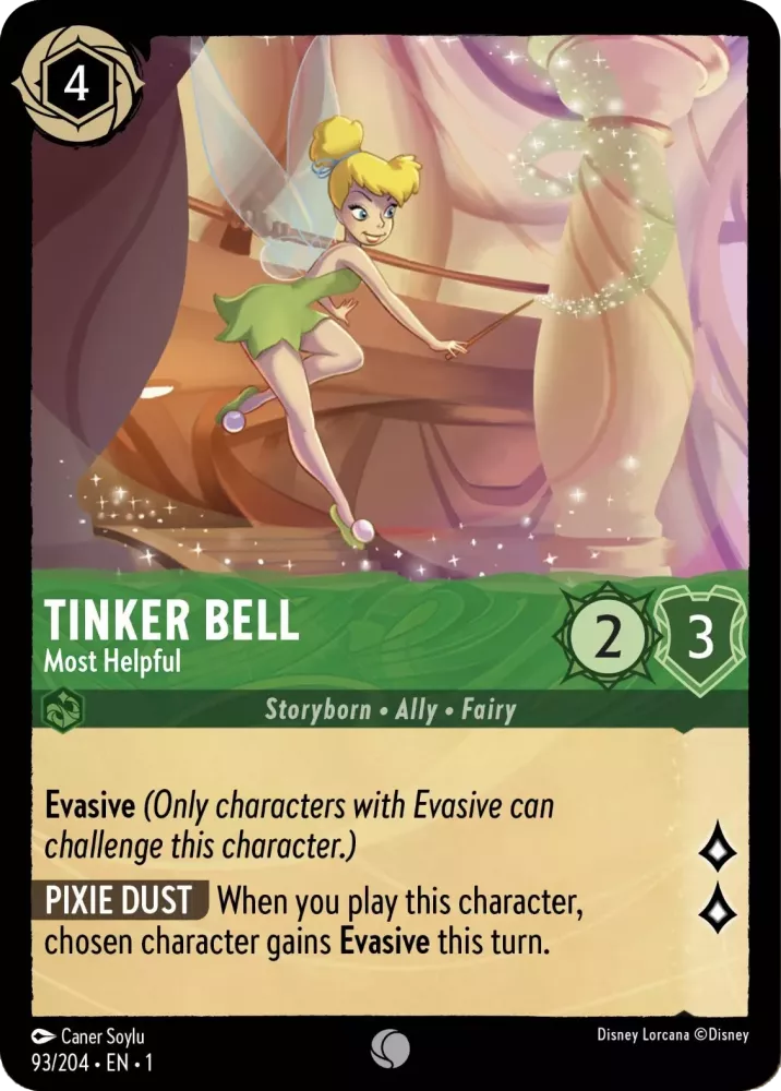 Disney Lorcana - 1TFC - 093 - Tinker Bell - Most Helpful - Singles - The First Chapter