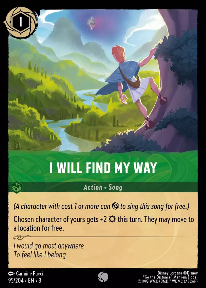 Disney Lorcana - 3INK - 095 - I Will Find My Way - Foil - Singles - Into the Inklands