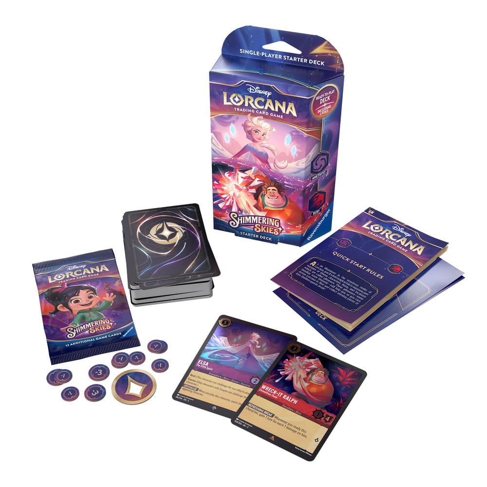 Disney Lorcana Shimmering Skies Starter Deck Ruby Amethyst