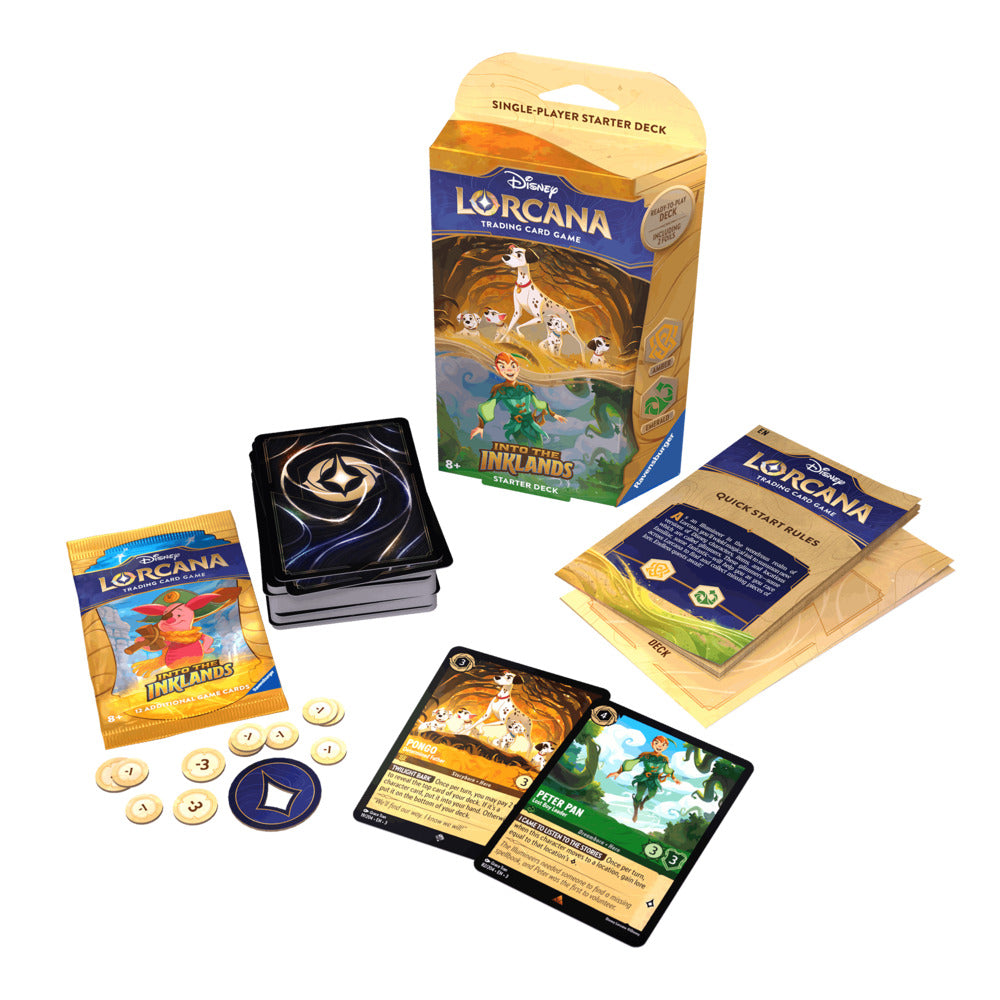 Disney Lorcana - Disney Lorcana - Into the Inklands Starter Deck - Amber & Emerald - Starter Deck - Into the Inklands
