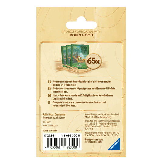 Disney Lorcana - Disney Lorcana - Into the Inklands Robin hood card sleeves - Sleeves - Into the Inklands