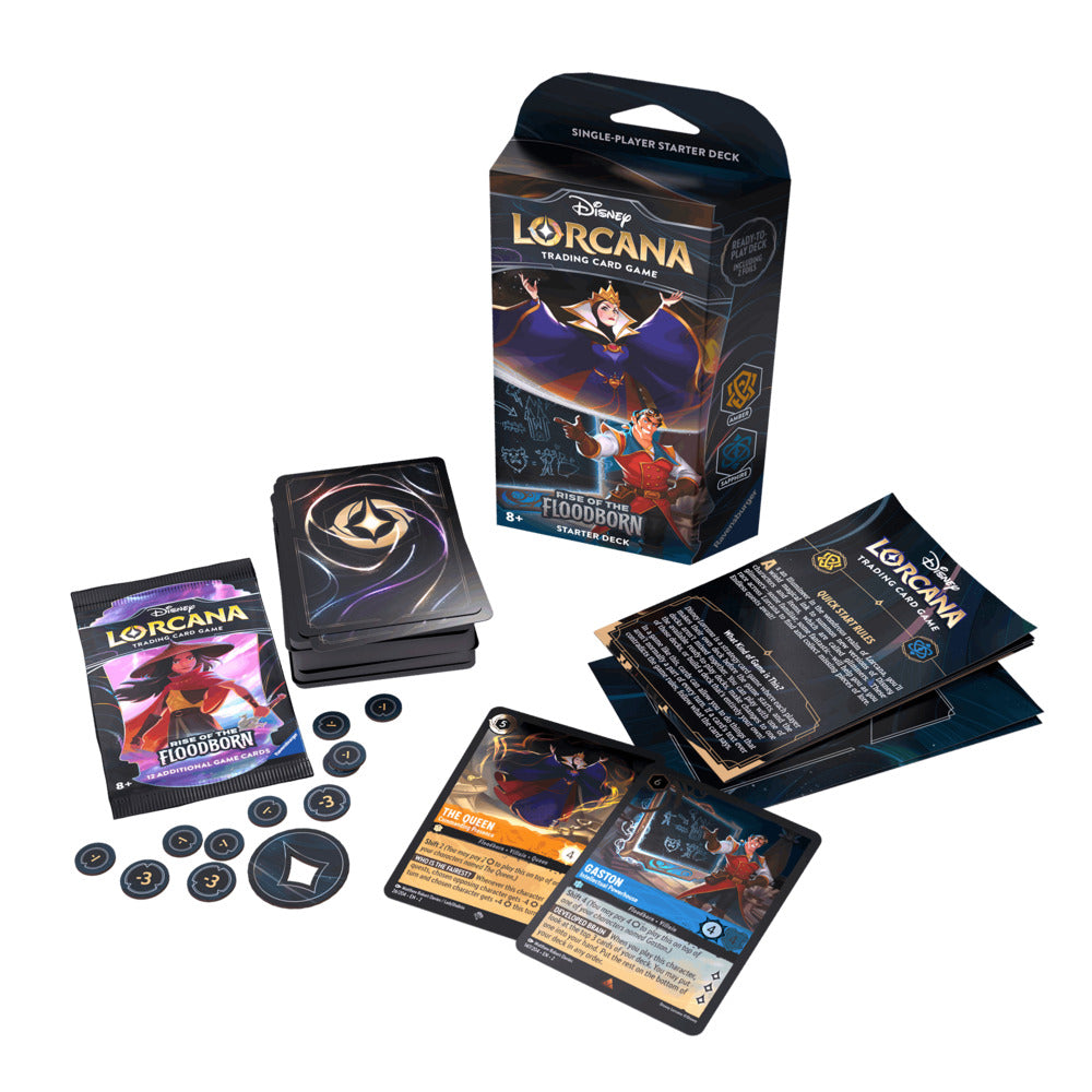 Disney Lorcana - Disney Lorcana - Rise of the Floodborn Starter Deck - Amber & Sapphire - Starter Deck - Rise of the Floodborn