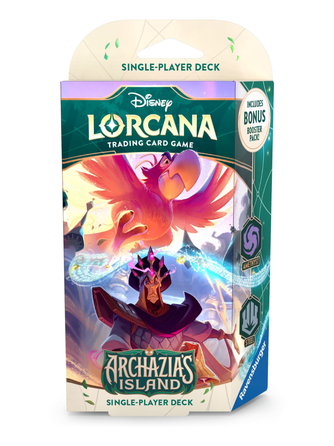 disney lorcana archazia's island starter deck set 7 iago jafar