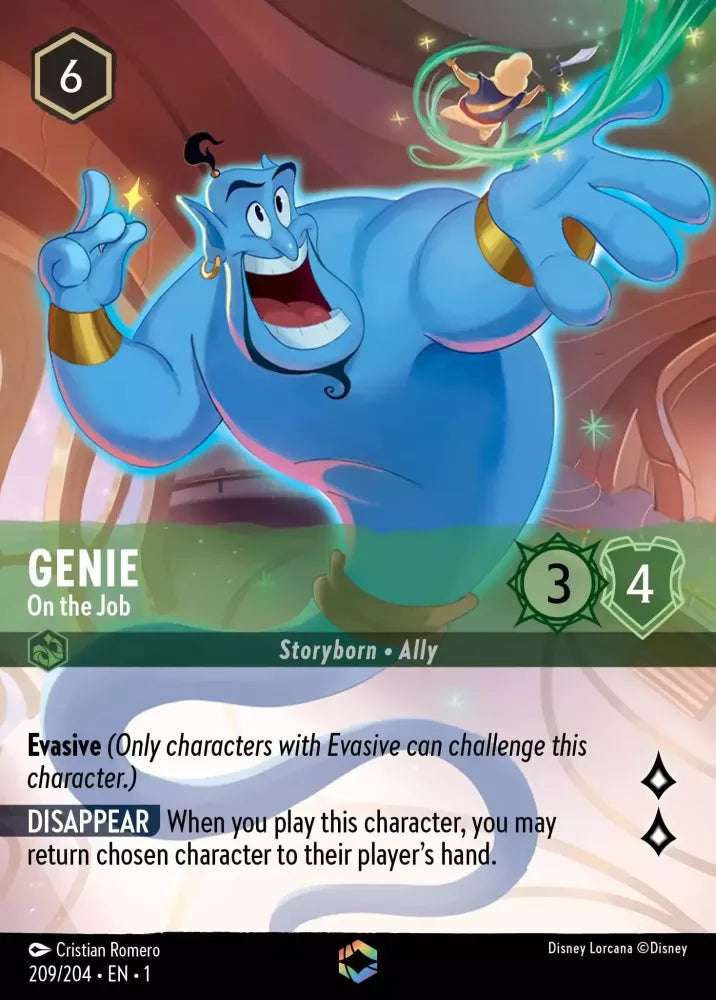 Disney Lorcana - 1TFC - 209 - Genie - On the Job - Singles - The First Chapter