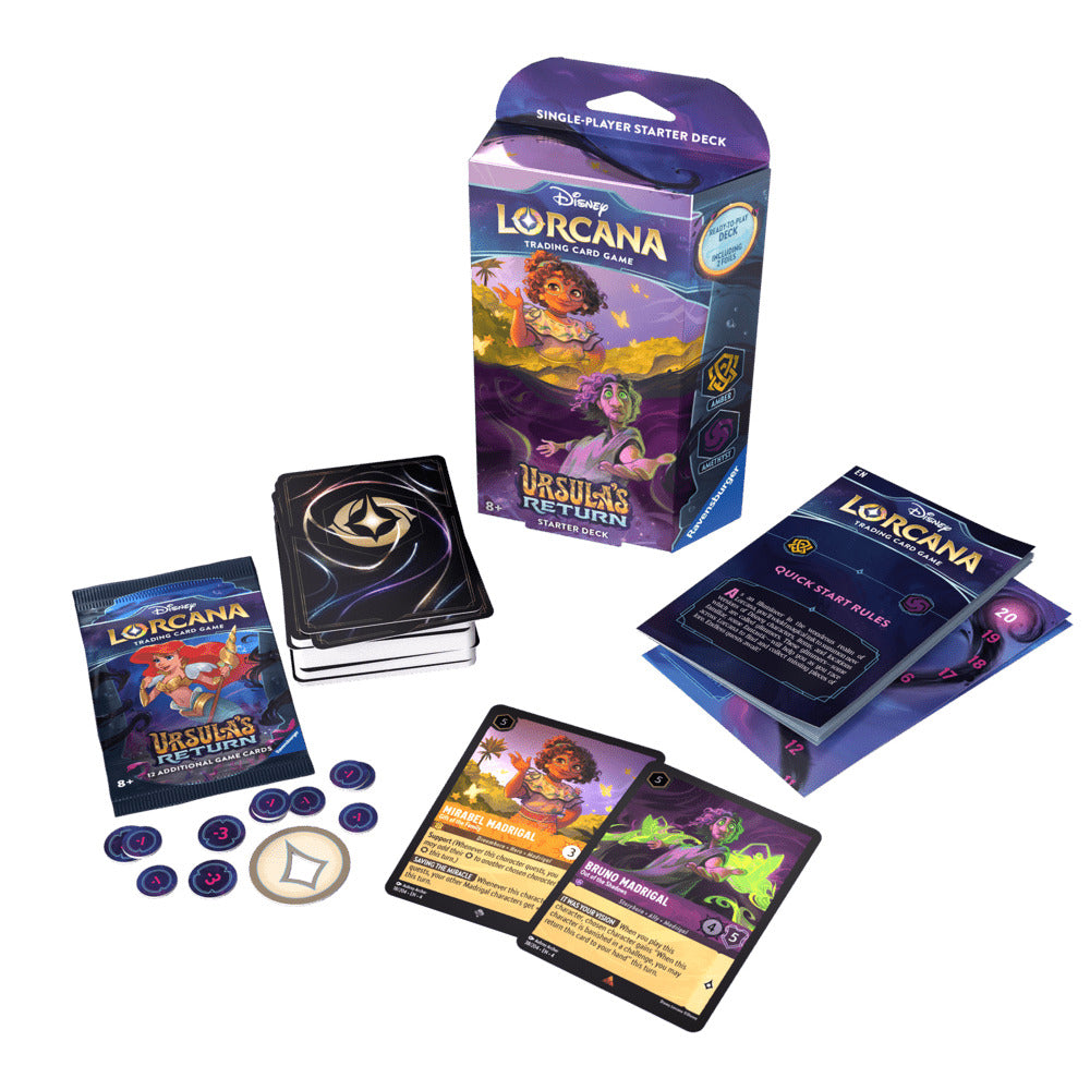 Disney Lorcana - Disney Lorcana - Ursula's Return Starter Deck - Amber & Amethyst - Starter Deck - Ursula's Return