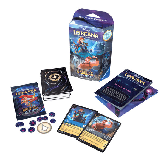 Disney Lorcana - Disney Lorcana - Ursula's Return Starter Deck - Sapphire & Steel - Starter Deck - Ursula's Return