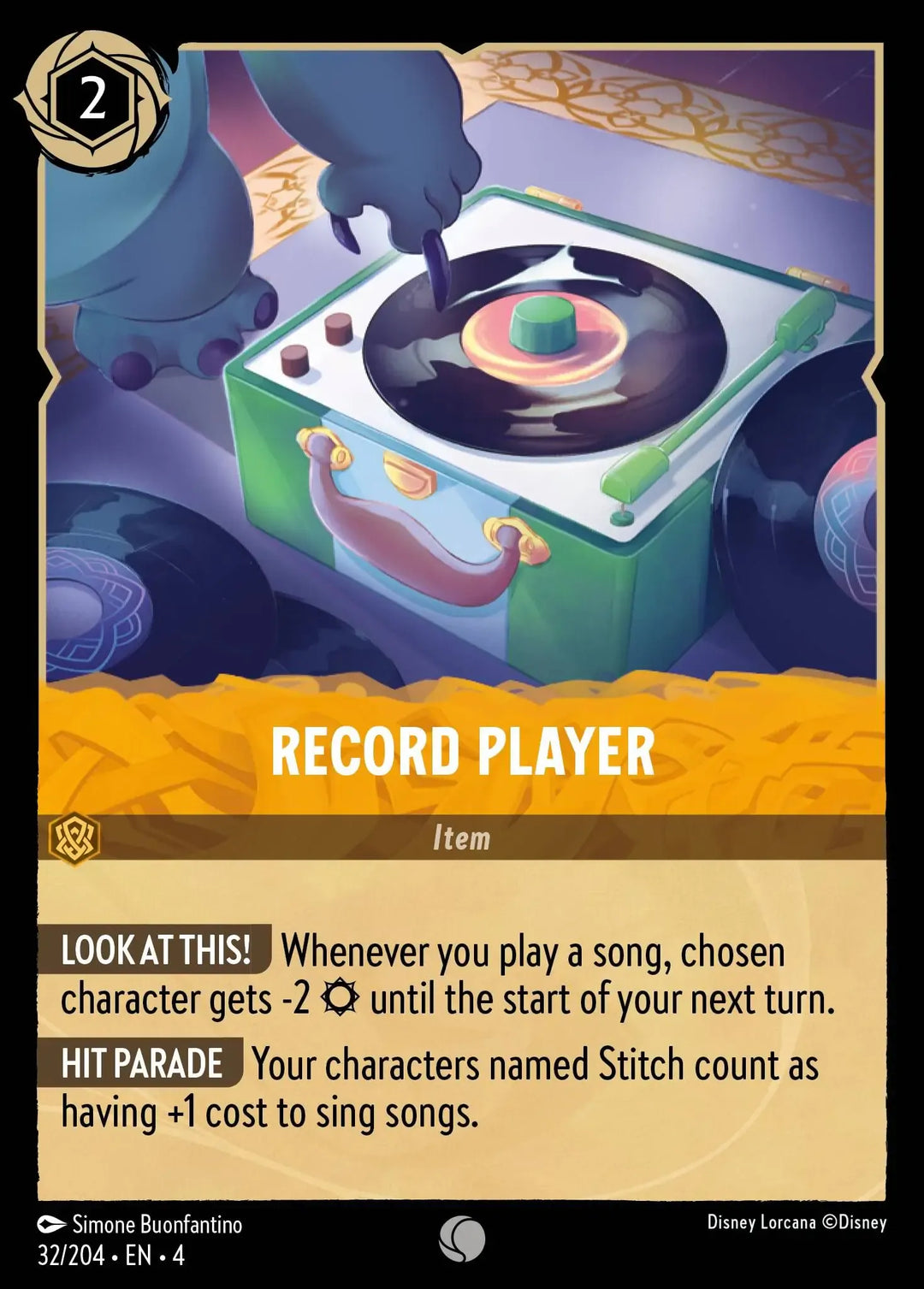 Disney Lorcana - 4URS - 032 - Record Player - Foil - Singles - Ursula's Return