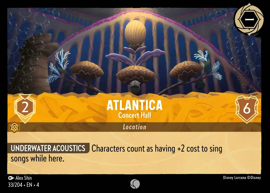 Disney Lorcana - 4URS - 033 - Atlantica - Concert Hall - Foil - Singles - Ursula's Return