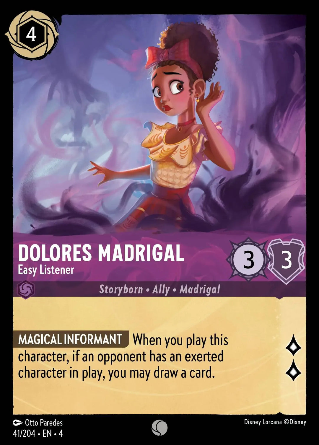 Disney Lorcana - 4URS - 041 - Dolores Madrigal - Easy Listener - Singles - Ursula's Return