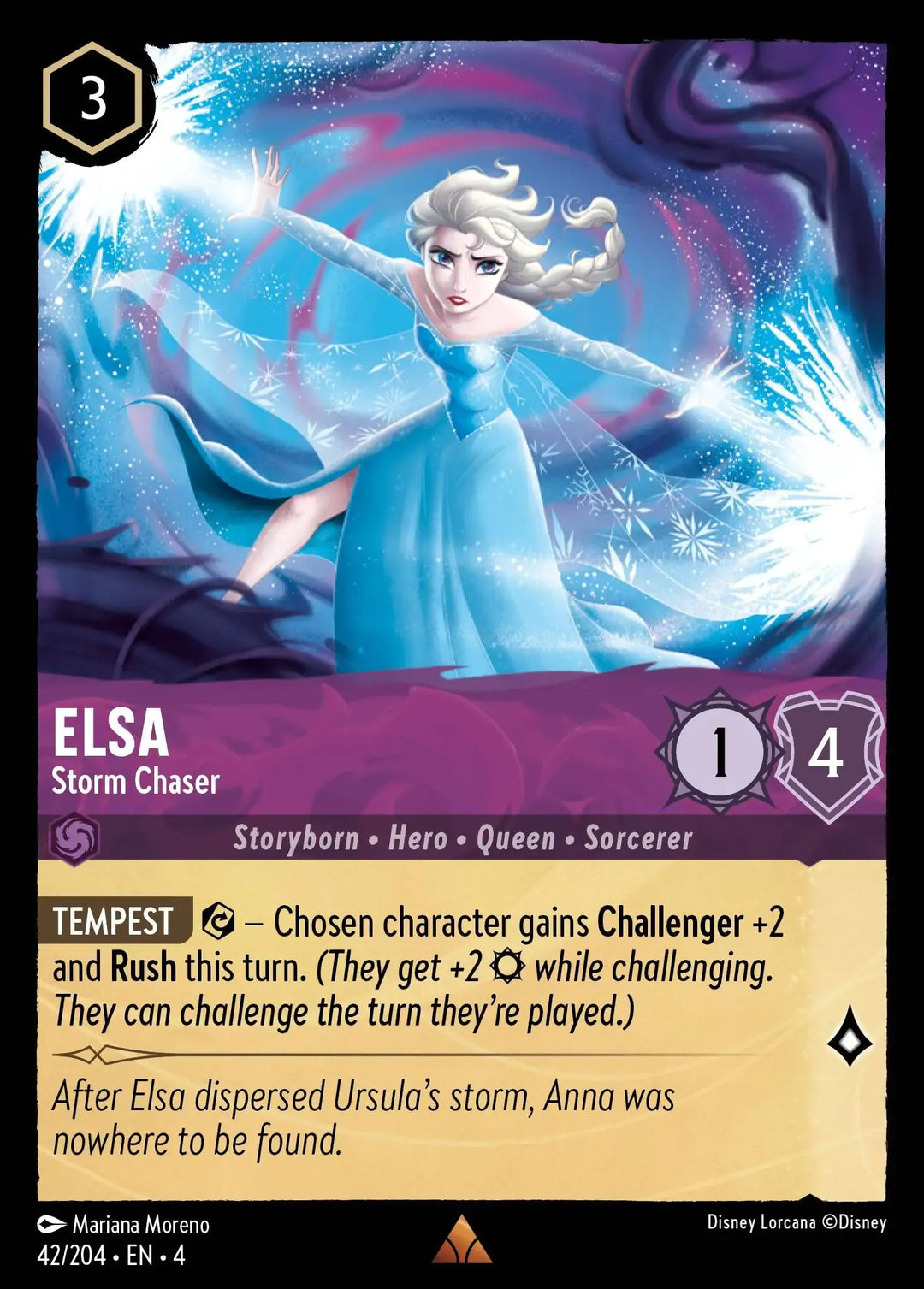 Disney Lorcana - 4URS - 042 - Elsa - Storm Chaser - Singles - Ursula's Return