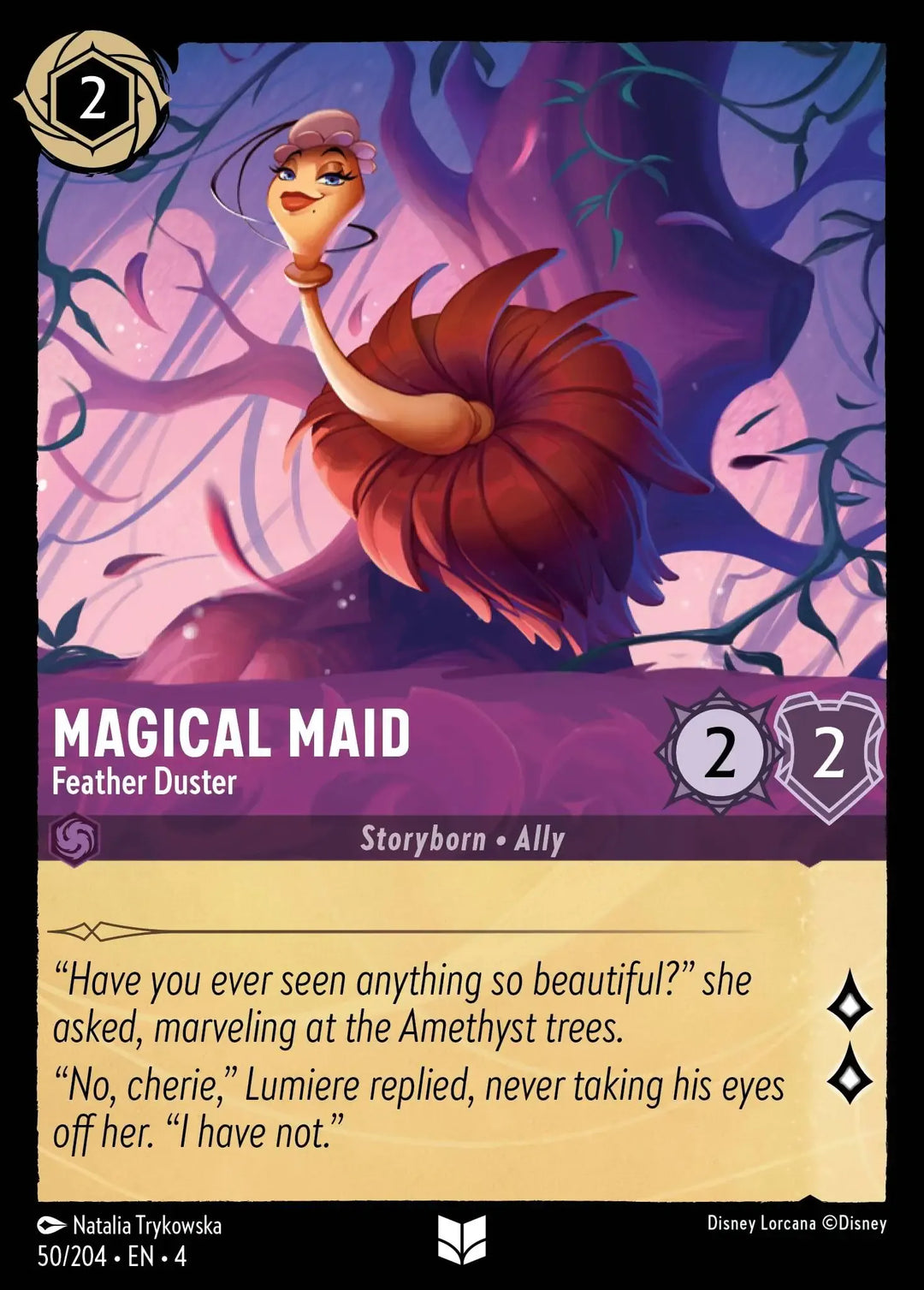 Disney Lorcana - 4URS - 050 - Magical Maid - Feather Duster - Singles - Ursula's Return