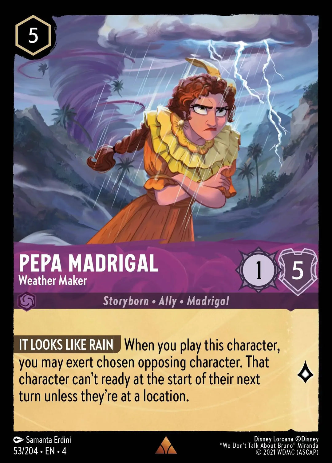 Disney Lorcana - 4URS - 053 - Pepa Madrigal - Weather Maker - Singles - Ursula's Return