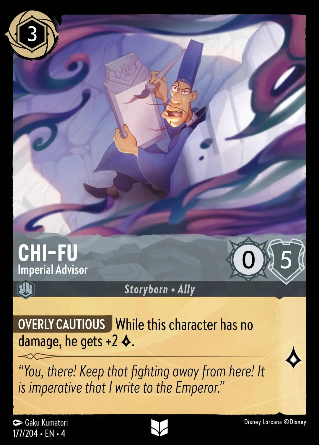 Disney Lorcana - 4URS - 177 - Chi-Fu - Imperial Advisor - Singles - Ursula's Return