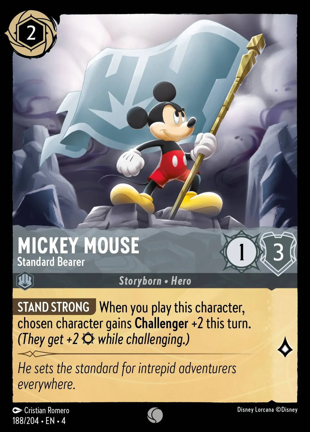 Disney Lorcana - 4URS - 188 - Mickey Mouse - Standard Bearer - Foil - Singles - Ursula's Return